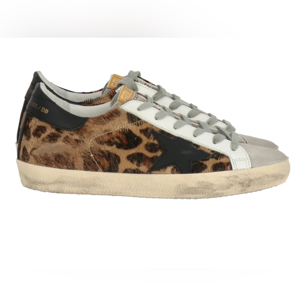 Golden Goose Superstar Leopard hair sneakers size 36